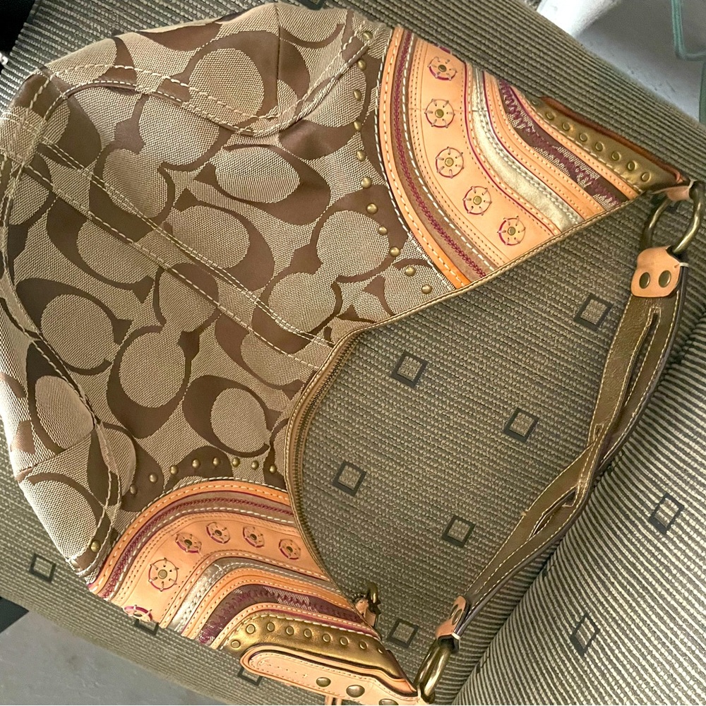 Vintage Boho Coach Monogram Bag